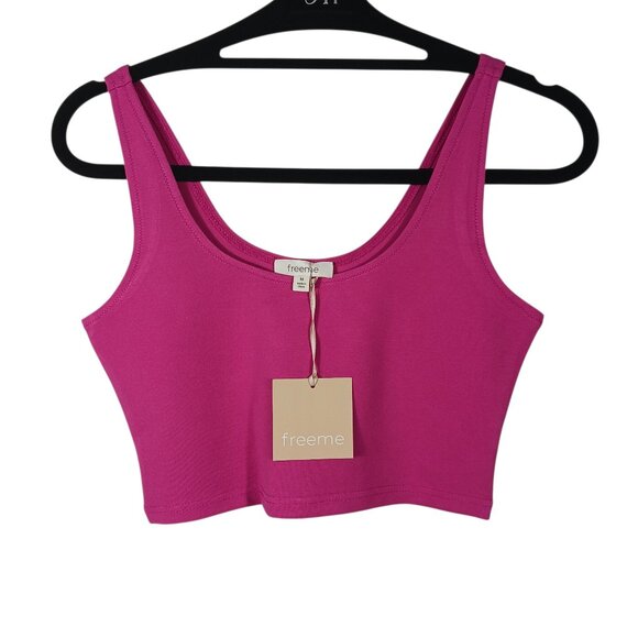 Freeme Tops - NWT Freeme  Pink Cropped Tank Size Medium Casual, Athleisure Layering Piece